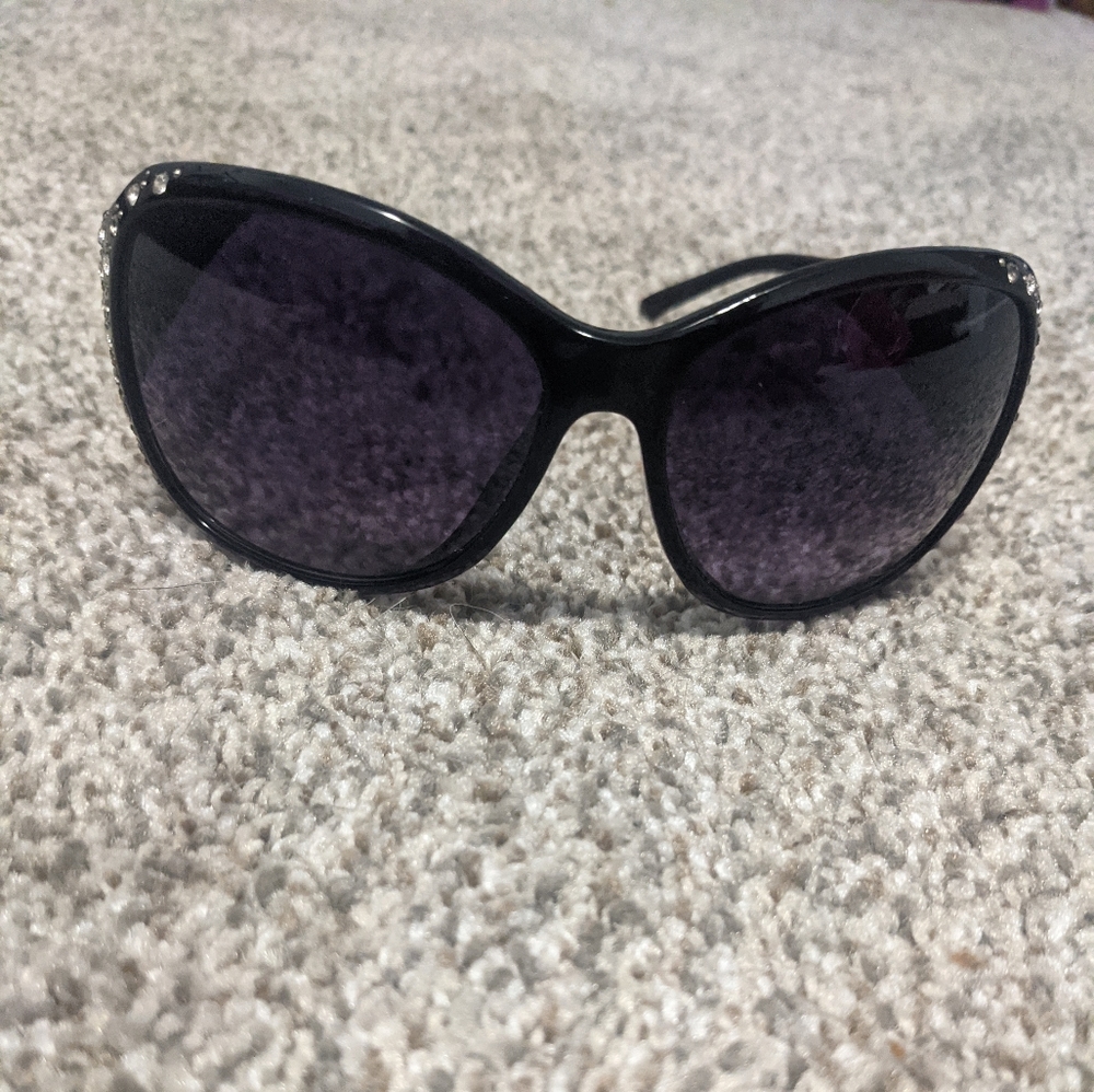 Dolce & Gabanna Silver Studded Black Sunglasses